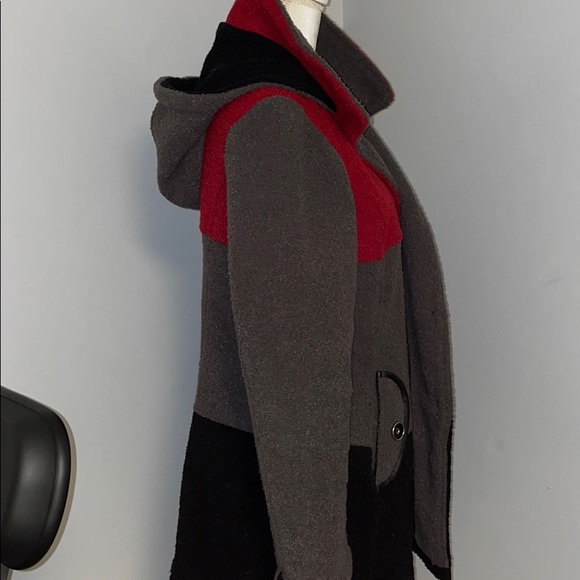 Susan Graver hooded clockblock jacket size M - Picture 4 of 12